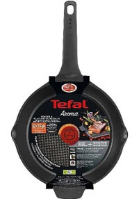 Tefal Aroma E21505 Plastik Saplı Titanyum 26 cm Kızartma Tava Siyah
