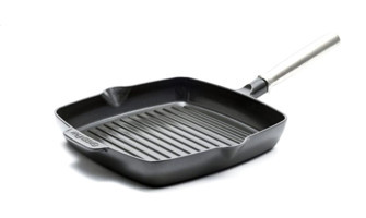 Greenpan Featherweights Çelik Saplı Seramik 26 cm Grill Tava Gri