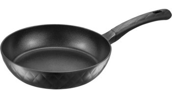 Lockn Lock Salon Plastik Saplı Döküm 28 cm Düz Tava Siyah