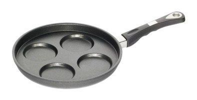 Leggno 4 Bölmeli BLK2200PC26IND Plastik Saplı Döküm 26 cm Pankek Tava Siyah