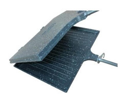 Menzir Granit Saplı Döküm 24 cm Tost Tava Gri