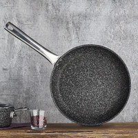 Falez Black Line Çelik Saplı Döküm 26 cm Düz Tava Siyah