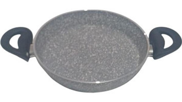 Cengiz Çeyiz Evit Plastik Saplı Granit 20 cm Düz Tava Gri