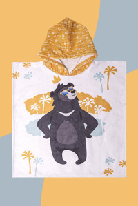 Vevienhome Cool Bear Giyilebilir Pamuklu Çocuk Plaj Havlusu Sarı