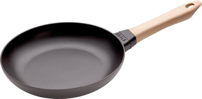 Staub Ahşap Saplı Demir Döküm 45x24.7 cm Kızartma Tava Siyah