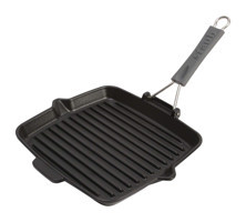 Zwilling Twin Silikon Saplı Döküm 24 cm Grill Tava Siyah