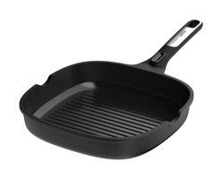 Berghoff Leo Phantom Plastik Saplı Alüminyum 26 cm Grill Tava Siyah
