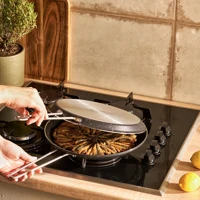 Emsan Nova Metal Saplı Alüminyum 28 cm Balık - Börek Tava Siyah