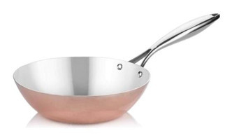 Altınbaşak Elite Multi Çelik Saplı Metal 28 cm Wok Tava Kahverengi