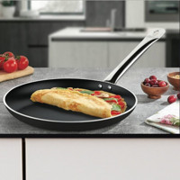 Evren Bistro Çelik Saplı Alüminyum 32 cm Krep Tava Siyah