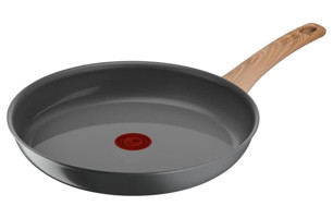 Tefal Renew Ahşap Saplı 28 cm Düz Tava Siyah