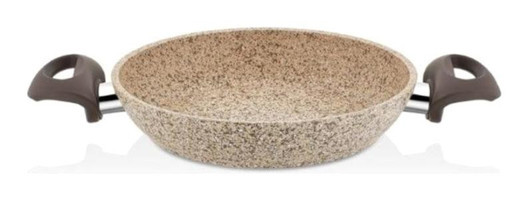 Falez Casa Milano Plastik Saplı Alüminyum Döküm 22 cm Sahan Tava Krem