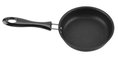 Lazmin112 Mini Plastik Saplı Demir Döküm 12 cm Kızartma Tava Siyah
