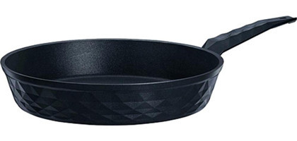 Karaca Biodiamond Plastik Saplı Diamond 26 cm Düz Tava Siyah