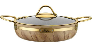 Brioni Selection Metal Saplı Alüminyum 22 cm Sahan Tava Krem