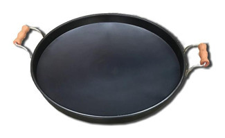 Onur Çeşit Pazarı Ahşap Saplı Metal 42 cm Saç Tava Siyah
