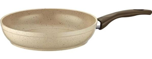 Gülsan Safran Plastik Saplı Granit 24 cm Düz Tava Krem