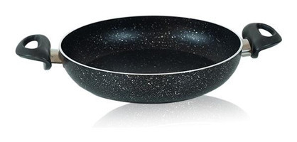 By Kardelen No:22 Plastik Saplı Alüminyum 22 cm Sahan Tava Gri