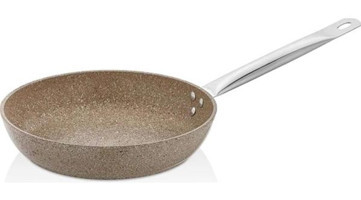 Schafer Galaxy Metal Saplı Döküm 28 cm Düz Tava Bej