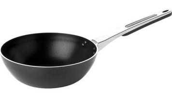 Altınbaşak Orkide Çelik Saplı Alüminyum 24 cm Wok Tava Siyah