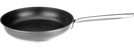 Leggno Çelik Saplı Titanyum 24 cm Düz Tava Gri