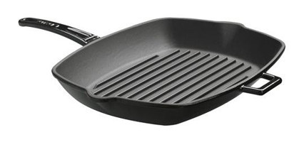 Lava Metal Saplı Döküm 26x32 cm Grill Tava Siyah