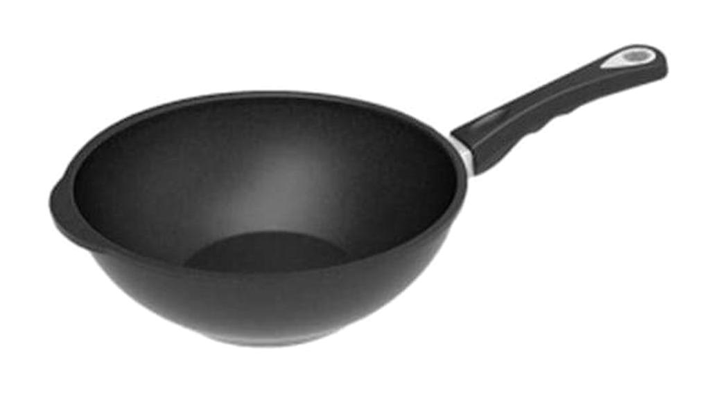 Amt 1030SE Plastik Saplı Döküm 30 cm Wok Tava Siyah
