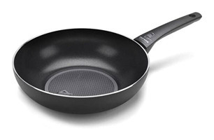 Moneta Recy 0005554328 Plastik Saplı Alüminyum 28 cm Wok Tava Siyah