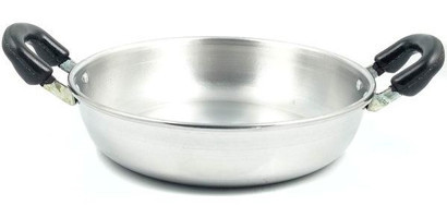 Çanak Sepeti Plastik Saplı Alüminyum 21 cm Sahan Tava Gri