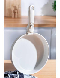 Acar Ultimate Pro BFT-05943 Plastik Saplı Alüminyum 24 cm Düz Tava Beyaz