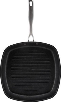Karaca Biodiamond Çelik Saplı Diamond 28 cm Grill Tava Siyah