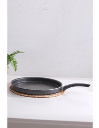 Znp Home Plastik Saplı Alüminyum 24 cm Krep Tava Siyah