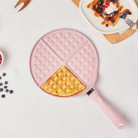 Karaca Mutfaksever Plastik Saplı Alüminyum 26 cm Waffle Tava Pembe