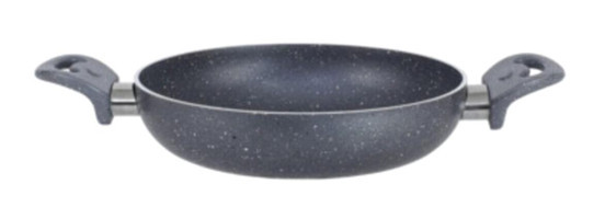 Hazarpazar Plastik Saplı Granit 24 cm Sahan Tava Gri