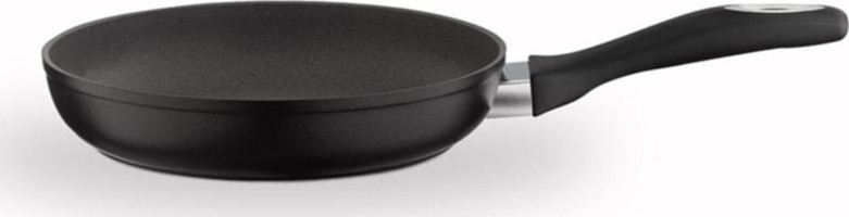Leggno Plastik Saplı Granit 26 cm Düz Tava Siyah