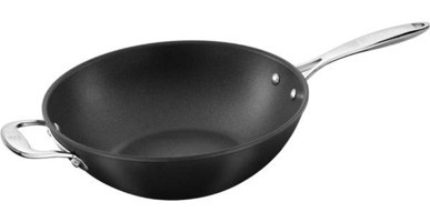 Zwilling Forte Metal Saplı Alüminyum 30 cm Wok Tava Siyah