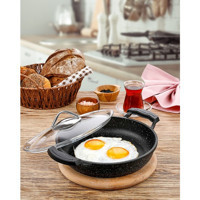 Polo Chef Iron Plastik Saplı Döküm 22 cm Sahan Tava Siyah