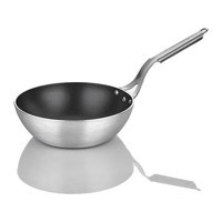 Altınbaşak Lazzetti Satina Çelik Saplı Alüminyum 30 cm Wok Tava Gri