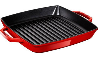 Staub La Cocotte Döküm Saplı Demir Döküm 28 cm Grill Tava Kırmızı