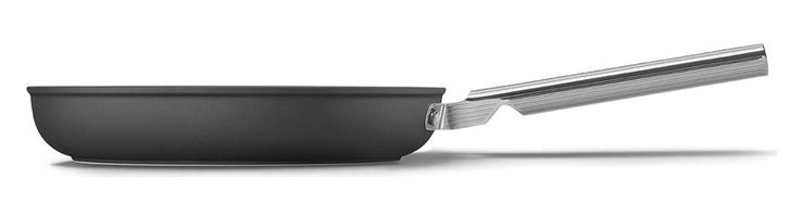 Smeg Cookware 50's Style Çelik Saplı Paslanmaz Çelik 28 cm Düz Tava Siyah