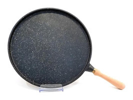 Bondy Ahşap Saplı Döküm 36 cm Kavurma Tava Siyah