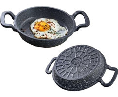 Eda Asya Döküm Saplı Alüminyum 22 cm Sahan Tava Gri