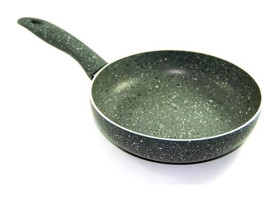 New And Single Plastik Saplı Granit 18 cm Düz Tava Gri