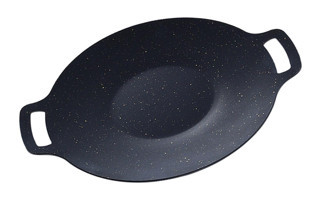 Haofy Maifan Döküm Saplı 28 cm Düz Tava Siyah