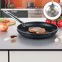 Evren Bistro Maksi Çelik Saplı Alüminyum 26 cm Kızartma Tava Siyah