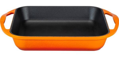 Lava Kare Döküm 26x26 cm Kızartma Tava Turuncu