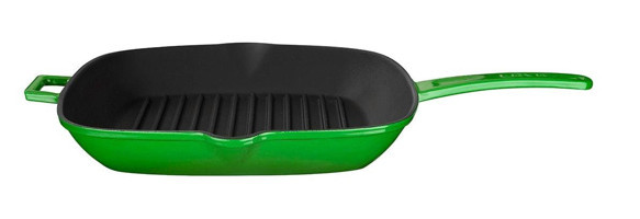 Lava Kare Döküm 28 cm Grill Tava Yeşil