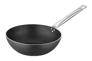 Net Çelik İnci Çelik 32 cm Wok Tava Siyah