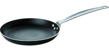Altınbaşak Lazetti Profesyonel Çelik Saplı Alüminyum 24 cm Krep Tava Siyah