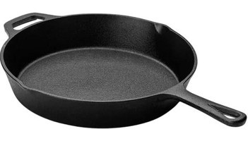 Naturehike Ultra Light döküm Saplı Demir Döküm 25.5 cm Düz Tava Siyah